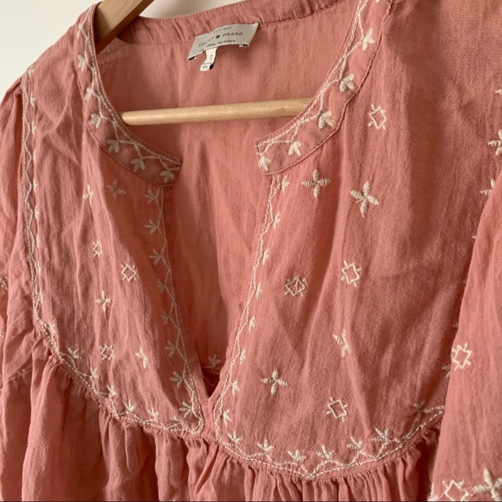 💙 Lucky Brand | Pink Boho Style Top - Picture 4 of 6